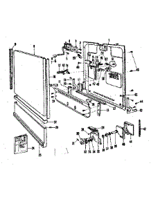 Door And Access Panel parts for Kenmore Dishwasher 587.720510 (587720510, 587 720510) from AppliancePartsPros.com
