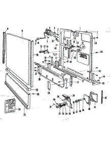 Door And Access Panel parts for Kenmore Dishwasher 587.720511 (587720511, 587 720511) from AppliancePartsPros.com