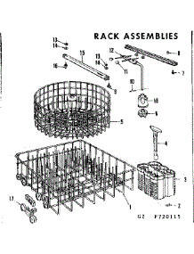 Rack Assemblies parts for Kenmore Dishwasher 587.720515 (587720515, 587 720515) from AppliancePartsPros.com