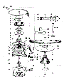 Motor, Heater, And Spray Arm parts for Kenmore Dishwasher 587.720610 (587720610, 587 720610) from AppliancePartsPros.com