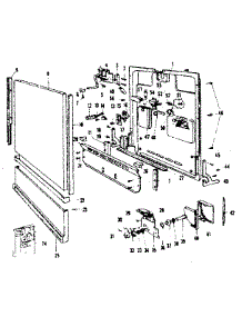 Door And Access Panel parts for Kenmore Dishwasher 587.720610 (587720610, 587 720610) from AppliancePartsPros.com