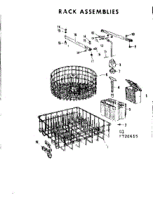 Rack Asm parts for Kenmore Dishwasher 587.720615 (587720615, 587 720615) from AppliancePartsPros.com