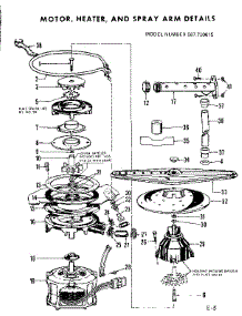 Motor, Heater & Spray Arm Details parts for Kenmore Dishwasher 587.720615 (587720615, 587 720615) from AppliancePartsPros.com