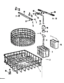 Rack Assembly parts for Kenmore Dishwasher 587.720711 (587720711, 587 720711) from AppliancePartsPros.com