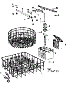 Rack Assemblies parts for Kenmore Dishwasher 587.720715 (587720715, 587 720715) from AppliancePartsPros.com