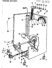 Frame Details parts for Kenmore Dishwasher 587.720715 (587720715, 587 720715) from AppliancePartsPros.com