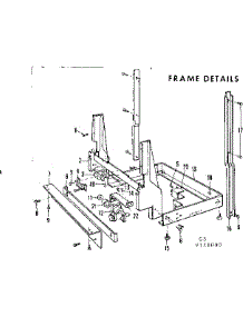 Frame Details parts for Kenmore Dishwasher 587.721000 (587721000, 587 721000) from AppliancePartsPros.com