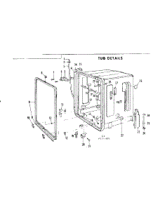 Tub Details parts for Kenmore Dishwasher 587.721000 (587721000, 587 721000) from AppliancePartsPros.com