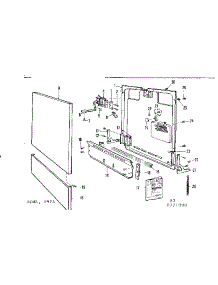Door Details parts for Kenmore Dishwasher 587.721000 (587721000, 587 721000) from AppliancePartsPros.com