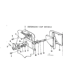 Detergent Cup Details parts for Kenmore Dishwasher 587.721000 (587721000, 587 721000) from AppliancePartsPros.com
