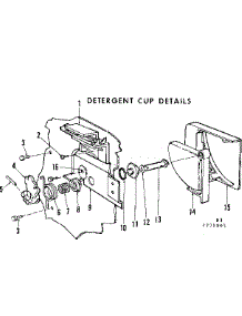 Detergent Cup Details parts for Kenmore Dishwasher 587.721005 (587721005, 587 721005) from AppliancePartsPros.com