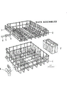 Rack Asm parts for Kenmore Dishwasher 587.721005 (587721005, 587 721005) from AppliancePartsPros.com