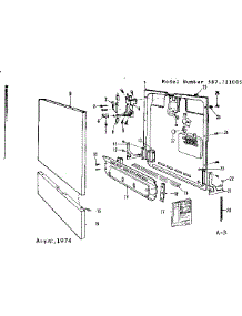 Door Details parts for Kenmore Dishwasher 587.721005 (587721005, 587 721005) from AppliancePartsPros.com