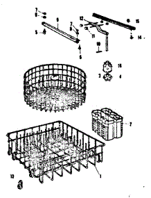 Rack Assemblies parts for Kenmore Dishwasher 587.721100 (587721100, 587 721100) from AppliancePartsPros.com