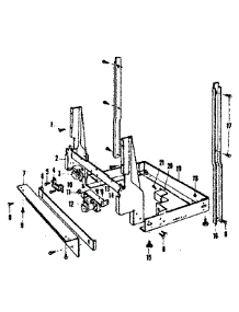 Frame parts for Kenmore Dishwasher 587.721100 (587721100, 587 721100) from AppliancePartsPros.com