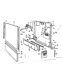 Door Details parts for Kenmore Dishwasher 587.721101 (587721101, 587 721101) from AppliancePartsPros.com