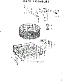 Rack Assemblies parts for Kenmore Dishwasher 587.721105 (587721105, 587 721105) from AppliancePartsPros.com