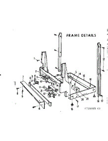 Frame Details parts for Kenmore Dishwasher 587.721105 (587721105, 587 721105) from AppliancePartsPros.com