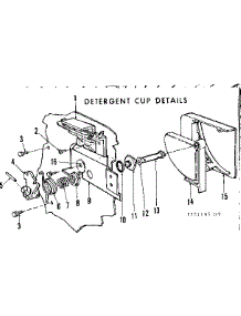 Detergent Cup Details parts for Kenmore Dishwasher 587.721105 (587721105, 587 721105) from AppliancePartsPros.com