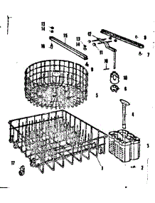 Rack Assemblies parts for Kenmore Dishwasher 587.721200 (587721200, 587 721200) from AppliancePartsPros.com