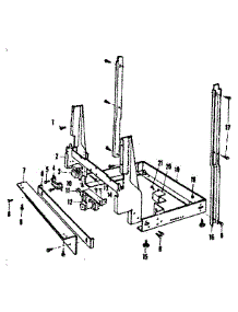 Frame parts for Kenmore Dishwasher 587.721200 (587721200, 587 721200) from AppliancePartsPros.com
