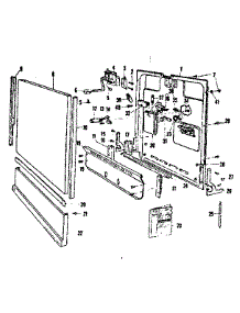 Door parts for Kenmore Dishwasher 587.721200 (587721200, 587 721200) from AppliancePartsPros.com