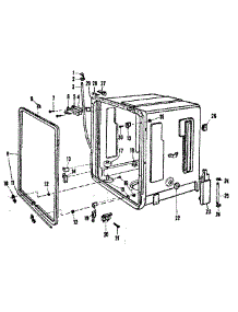 Tub parts for Kenmore Dishwasher 587.721200 (587721200, 587 721200) from AppliancePartsPros.com