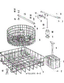 Rack Assemblies parts for Kenmore Dishwasher 587.721201 (587721201, 587 721201) from AppliancePartsPros.com