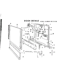 Door Details parts for Kenmore Dishwasher 587.721201 (587721201, 587 721201) from AppliancePartsPros.com