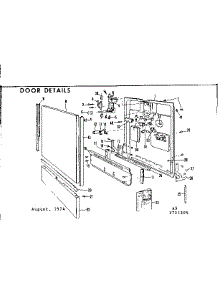 Door Details parts for Kenmore Dishwasher 587.721205 (587721205, 587 721205) from AppliancePartsPros.com