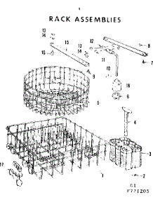 Rack Asm parts for Kenmore Dishwasher 587.721205 (587721205, 587 721205) from AppliancePartsPros.com