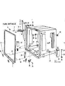 Tub Details parts for Kenmore Dishwasher 587.721205 (587721205, 587 721205) from AppliancePartsPros.com
