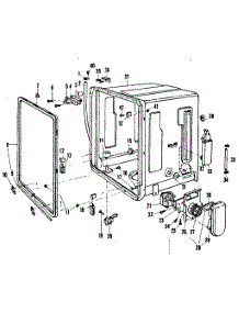 Tub parts for Kenmore Dishwasher 587.721300 (587721300, 587 721300) from AppliancePartsPros.com