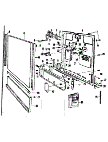Door parts for Kenmore Dishwasher 587.721300 (587721300, 587 721300) from AppliancePartsPros.com