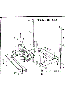 Frame parts for Kenmore Dishwasher 587.721301 (587721301, 587 721301) from AppliancePartsPros.com