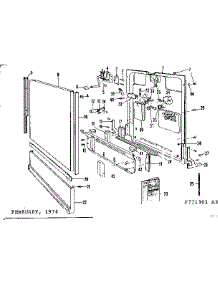 Door parts for Kenmore Dishwasher 587.721301 (587721301, 587 721301) from AppliancePartsPros.com