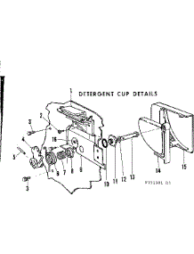 Detergent Cup parts for Kenmore Dishwasher 587.721301 (587721301, 587 721301) from AppliancePartsPros.com