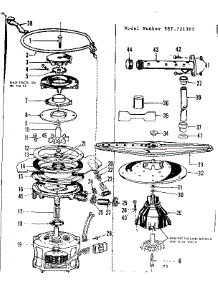 Motor, Heater, And Spray Arm Details parts for Kenmore Dishwasher 587.721305 (587721305, 587 721305) from AppliancePartsPros.com