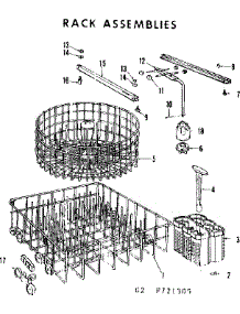 Rack Assemblies parts for Kenmore Dishwasher 587.721305 (587721305, 587 721305) from AppliancePartsPros.com