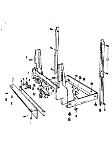 Frame parts for Kenmore Dishwasher 587.721400 (587721400, 587 721400) from AppliancePartsPros.com