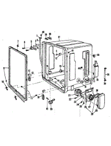 Tub parts for Kenmore Dishwasher 587.721400 (587721400, 587 721400) from AppliancePartsPros.com