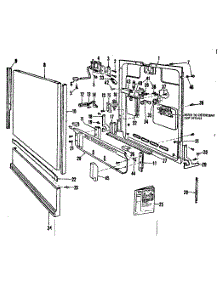 Door And Access Panel parts for Kenmore Dishwasher 587.721400 (587721400, 587 721400) from AppliancePartsPros.com