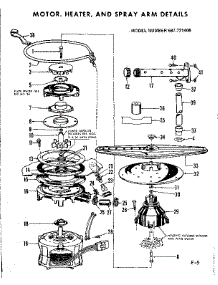 Motor, Heater And Spray Arm Asm parts for Kenmore Dishwasher 587.721405 (587721405, 587 721405) from AppliancePartsPros.com