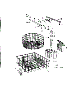 Rack Asm parts for Kenmore Dishwasher 587.721405 (587721405, 587 721405) from AppliancePartsPros.com