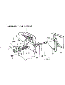 Detergent Cup Details parts for Kenmore Dishwasher 587.721405 (587721405, 587 721405) from AppliancePartsPros.com