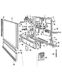 Door Details parts for Kenmore Dishwasher 587.721500 (587721500, 587 721500) from AppliancePartsPros.com