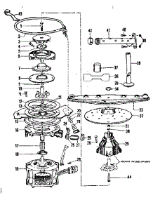 Motor, Heater, And Spray Arm Details parts for Kenmore Dishwasher 587.721500 (587721500, 587 721500) from AppliancePartsPros.com