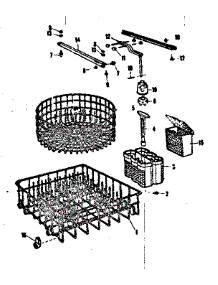 Rack Assemblies parts for Kenmore Dishwasher 587.721500 (587721500, 587 721500) from AppliancePartsPros.com