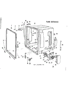 Tub Assembly parts for Kenmore Dishwasher 587.721501 (587721501, 587 721501) from AppliancePartsPros.com