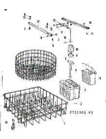 Rack Assemblies parts for Kenmore Dishwasher 587.721501 (587721501, 587 721501) from AppliancePartsPros.com